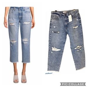EI8HT DREAMS 80's Inspired Cropped Distressed Jean